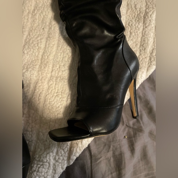 Thigh high open toe boots 8 - Picture 5 of 11